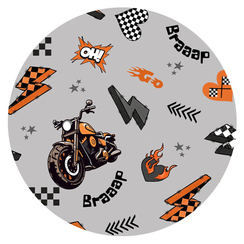 Vintage Motorcycle Braaap Bamboo Zipper Romper Pajamas