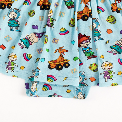 Naughty Diaper Family Dinosaur Twirl Dress With Bodysuit