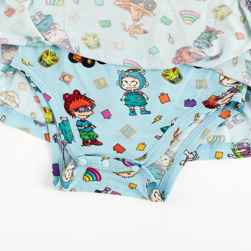 Naughty Diaper Family Dinosaur Twirl Dress With Bodysuit