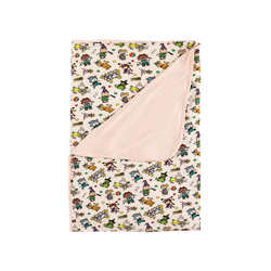 Diaper Family Print Bamboo Blanket