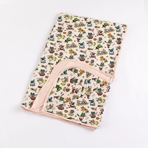 Diaper Family Print Bamboo Blanket