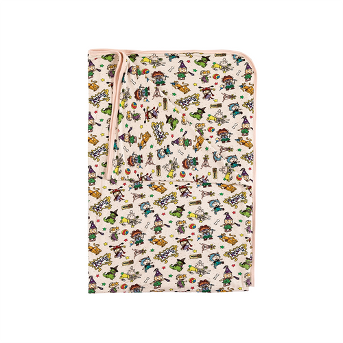Diaper Family Print Bamboo Blanket