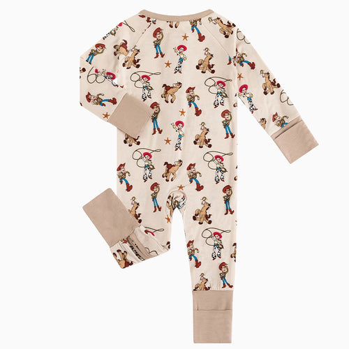 Wild West Roundup Bamboo Zipper Romper Pajamas