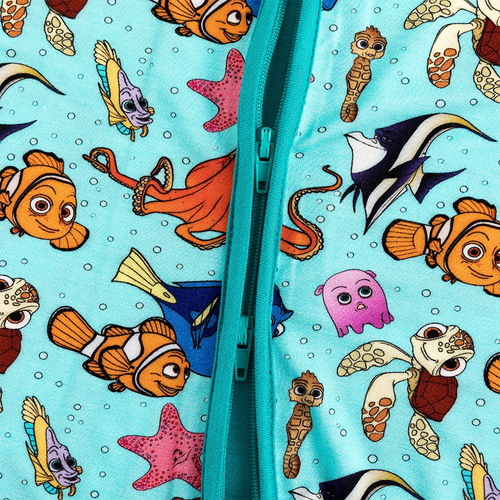 Marine Animals Bamboo Zipper Romper Pajamas
