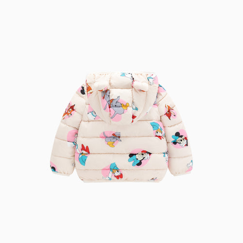 Off White Heart and Mouse Baby Bear Jacket Coat