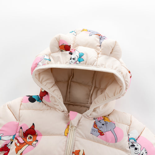 Off White Heart and Mouse Baby Bear Jacket Coat