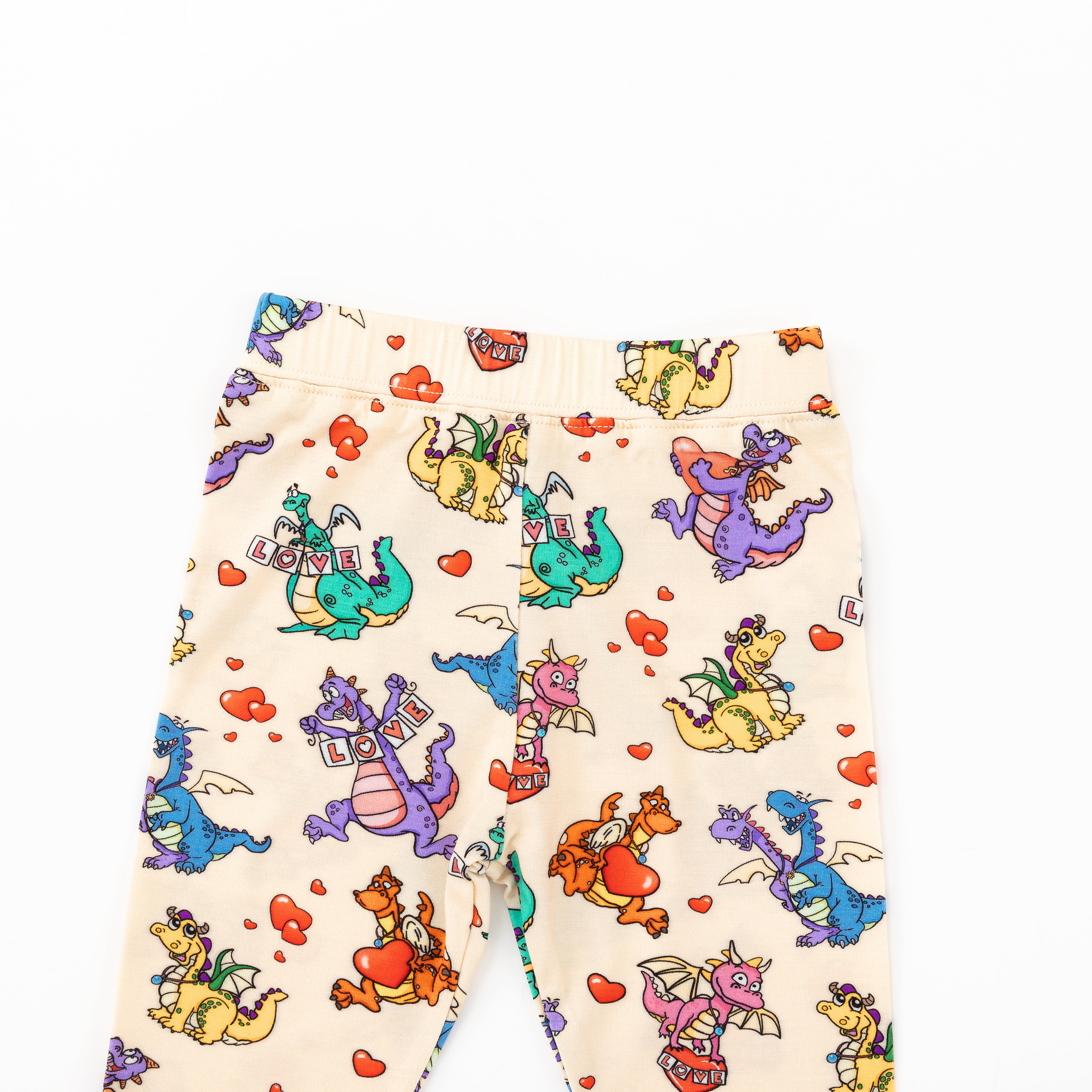 パンツ lildenimjean auskou dinoworks Mother's Day Dino Love Adventure and Hearts Kids Bamboo Two-Piece