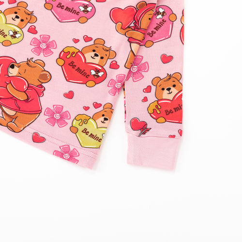Valentine Wishes and Bear Hugs Love Kids Bamboo Two-Piece Pajama Set