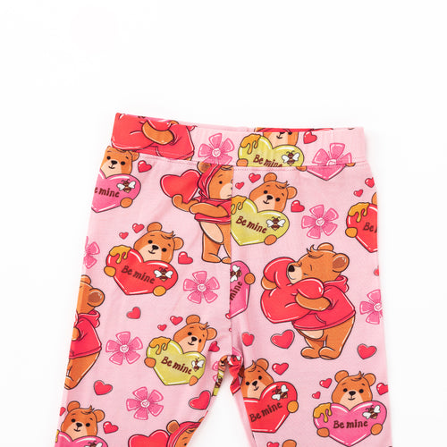Valentine Wishes and Bear Hugs Love Kids Bamboo Two-Piece Pajama Set