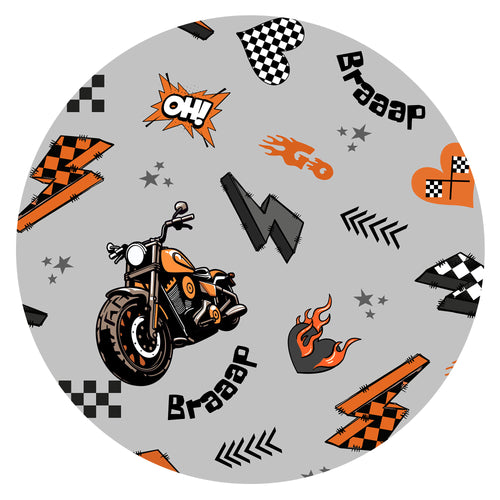 Vintage Motorcycle Braaap Kids Bamboo Two-Piece Pajama Set