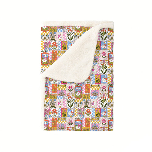 Vintage Goose Garden Bamboo Blanket