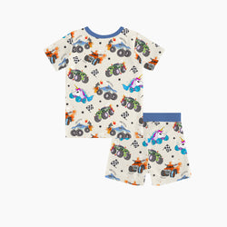 Monster Jam Truck Kids Bamboo Short Two-Piece Pajama Set