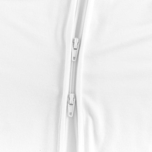 Solid Pure White Zipper Romper Pajamas