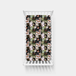Halloween Western Cowboy Patchwork Bamboo Fitted Crib Sheet