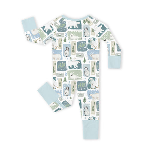 Winter Wonderland Friends Bamboo Zipper Romper Pajamas