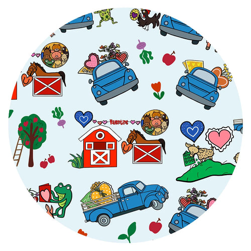 Farm Car and Animal Friends Life Kids Bamboo Two-Piece Pajama Set