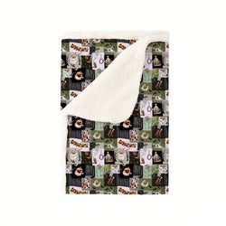 Halloween Western Cowboy Patchwork Bamboo Blanket