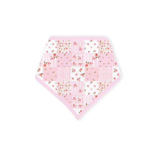 Sweet Floral Quilt Bamboo Baby Bib