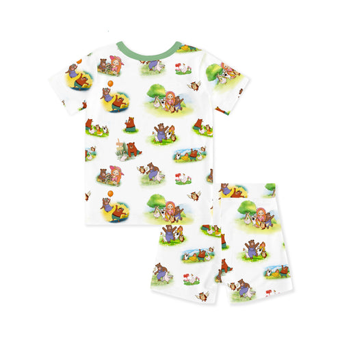 Sweet Forest Friends and Garden Kids Bamboo Short Two-Piece Pajama Set