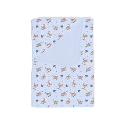 Skateboarding Leopard Blue Bamboo Blanket