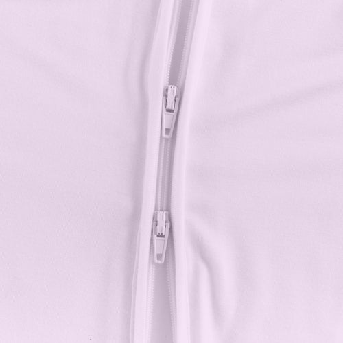 Soft Pink Solid Bamboo Zipper Romper Pajamas