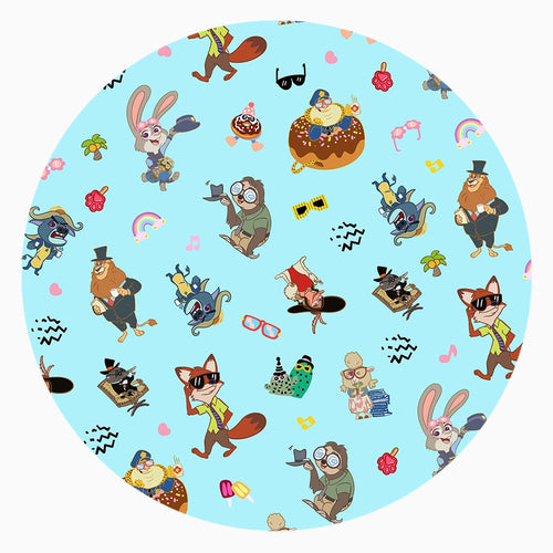 Crazy Zoo Blue Knotted Cap