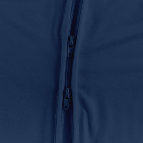Solid Midnight Navy Zipper Romper Pajamas