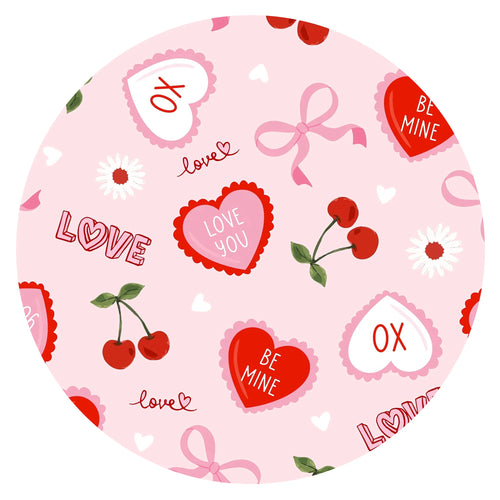 Sweetheart Cherry Hearts Bamboo Zipper Romper Pajamas