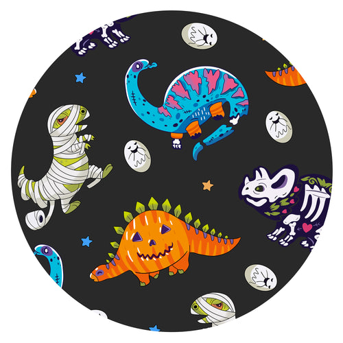 Halloween Spooky Dino Bamboo Zipper Romper Pajamas