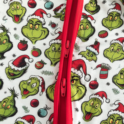 Today’s Deals Christmas Green Guy Christmas hat Bamboo Zipper Romper
