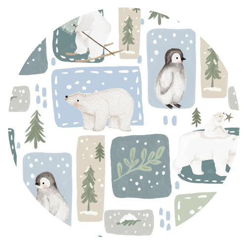 Fancyprince Winter Polar Animals Bamboo Zipper Romper Pajamas