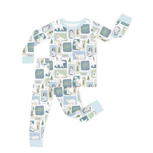 Winter Wonderland Friends Kids Bamboo Two-Piece Pajama Set