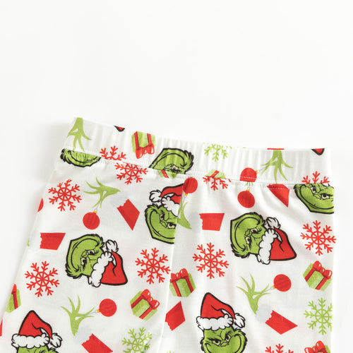 Christmas Green Guy Snowflake Bamboo Pajama Set