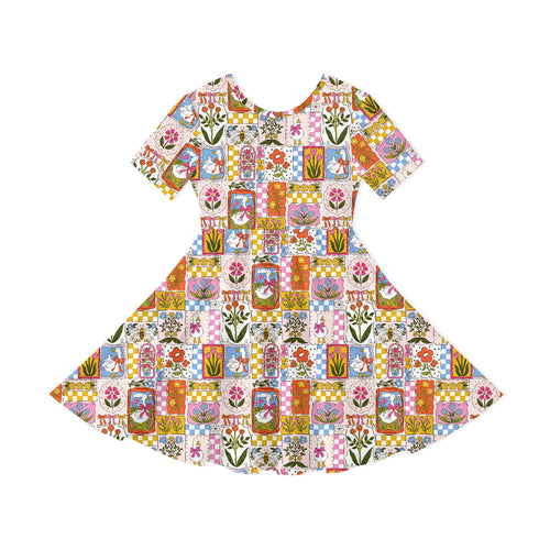 Vintage Goose Garden Kid Bamboo Long Sleeve Dress
