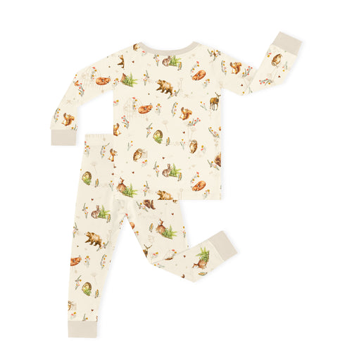 Farmyard Friends Woodland Journey Kids Bamboo Two-Piece Pajama Set