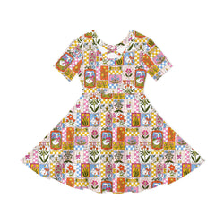 Vintage Goose Garden Kid Bamboo Long Sleeve Dress