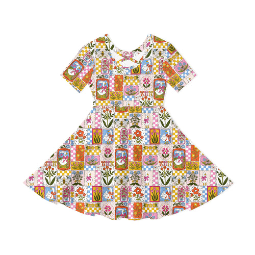 Vintage Goose Garden Kid Bamboo Long Sleeve Dress