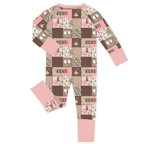 Wild Mallard Love Bamboo Zipper Romper Pajamas