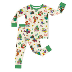 Christmas Naughty Playtime Cheer Kids Bamboo Two-Piece Pajama Set