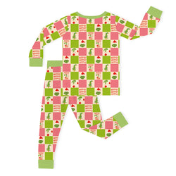 سباق Car Cartoon Kids Bamboo Short Pajama Set