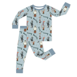 Halloween Starry Night Ghost Friends Kids Bamboo Two-Piece Pajama Set