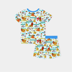 Father‘s Day Lion Kids Bamboo Short Two-Piece Pajama Set