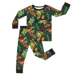 سباق Car Cartoon Kids Bamboo Short Pajama Set