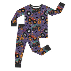 سباق Car Cartoon Kids Bamboo Short Pajama Set