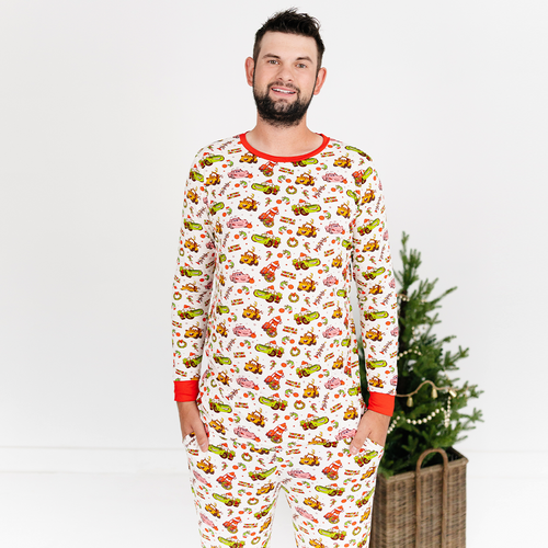 Christmas Cartoon Car Bamboo Family Matching Pajamas