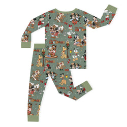 Christmas Merry Mouse & Pup Squirrel Pals on Sage Kids Bamboo Two-Piece Pajama Set