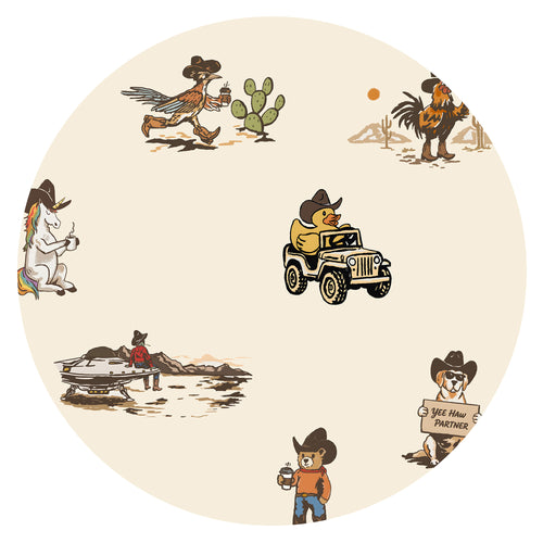 Yeehaw Critters Sage Bamboo Blanket