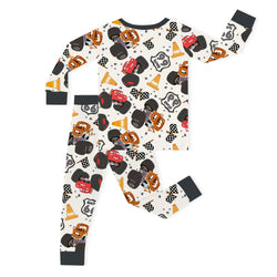 Smiley Car Parade Kids Bamboo Two-Piece Pajama Set