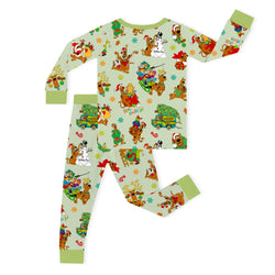 Christmas Mystery Great Dane Dog Kids Bamboo Two-Piece Pajama Set