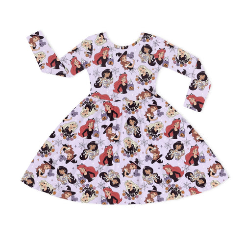 Halloween Princess Kids Bamboo Long Sleeves Dress